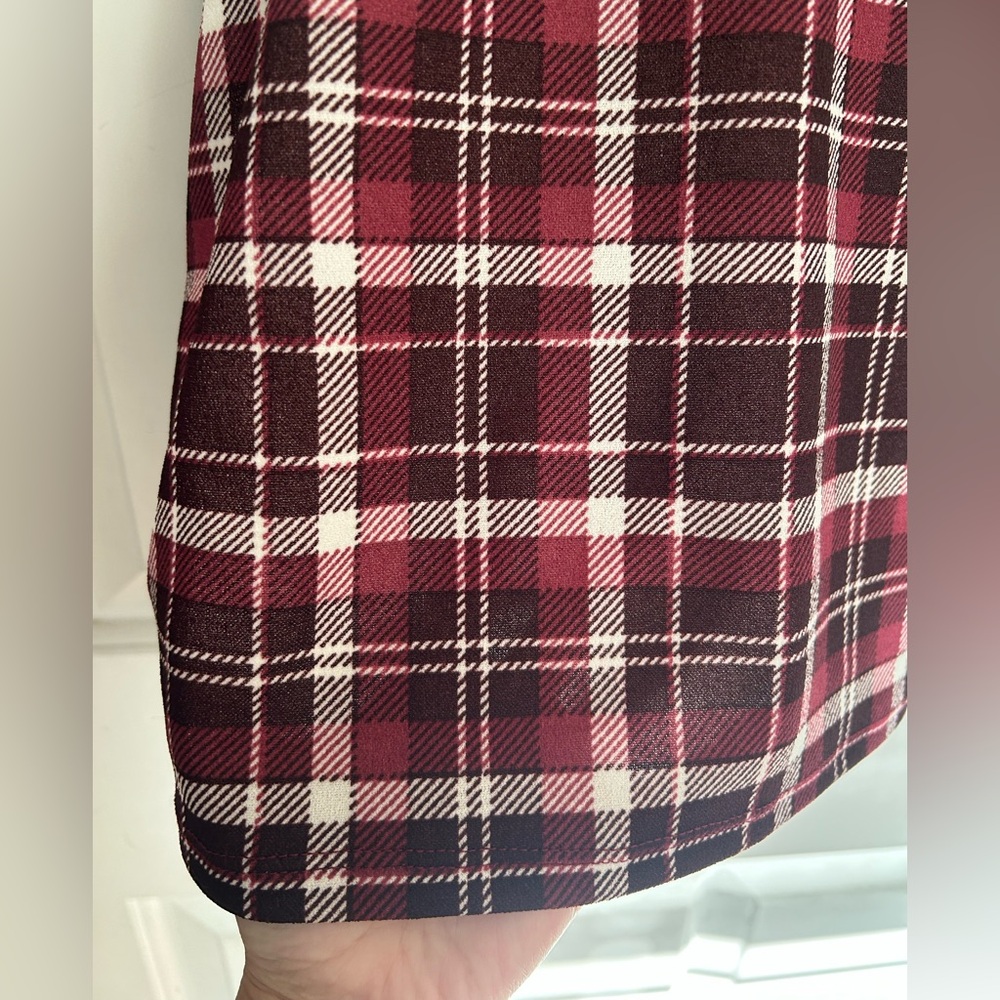 Plaid Pinafore Dress with Ruffle Straps - Picture 2 of 5